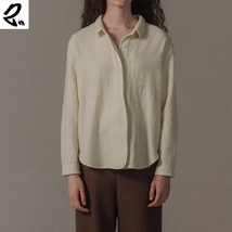 Women&#39;s cotton twill brushed short shirt - $37.99