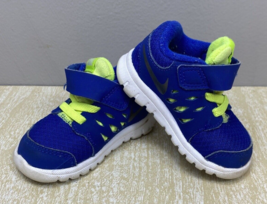NIKE Flex 2013 Run Toddler Boys Sz 3C Athletic Shoes Royal Blue/Volt 579... - $16.83