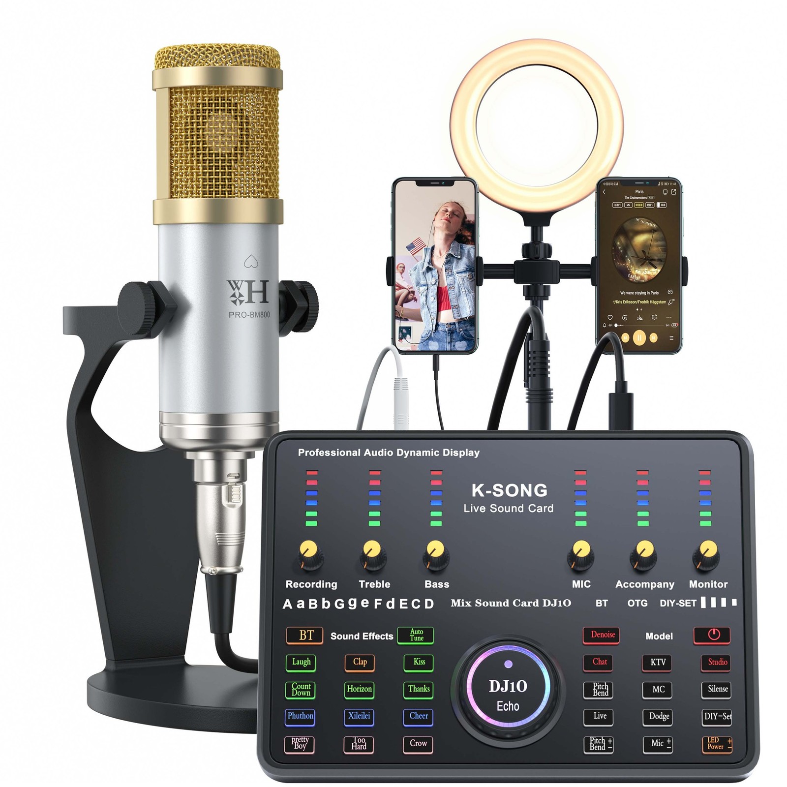 Primary image for Podcast Device Suit Audio Interface With Heart-Shaped Design Bm800 Microphone Fo