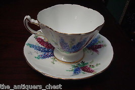 Hammersley England  floral and gold rim cup and saucer[a*5-b2] - $54.45