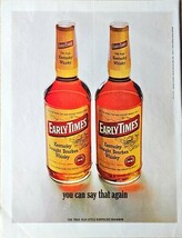 Early times Kentucky straight bourbon whisky print ad 1965 - €9,32 EUR