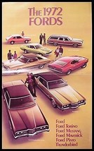 1972 Ford HUGE Brochure- Mustang, T-Bird, Grabber - $8.72