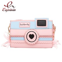 Pink Dream Camera Styling Embroidery Fashion Women Purses and Handbags Shoulder  - £24.12 GBP