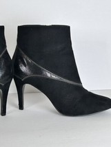 Coach Black Boots Women&#39;s 8.5 Side Zip Heels Zipper Detail Ankle Booties - £22.40 GBP