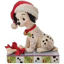 Jim Shore Disney Traditions 101 Dalmatians Lucky Christmas Santa Hat Fig... - $38.99