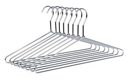 8 Quality Hangers Heavy Duty Metal Suit Hanger Coat Hangers with Polishe... - £18.81 GBP