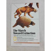 March Toward Extinction by National Geographic 1989 Poster Dinasaur Jura... - £11.70 GBP