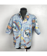 Vintage Mens Big Waves Heet Sportswear Shirt Medium Aloha Print Short Sl... - £27.72 GBP