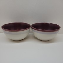 Denby Intro Alfresco purple Cereal Bowls 6 1/4 Diameter Bundle Of 2 - £14.15 GBP