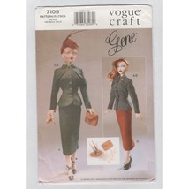 Vogue 7105 Gene Fashion Doll Clothes Pattern 1950s Jacket and Pencil Ski... - $18.61