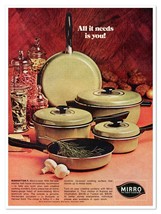 Mirro Aluminum Cookware Set Manhattan II Vintage 1972 Full-Page Magazine Ad - £7.61 GBP