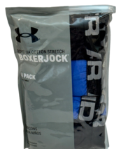 Under Armour BoxerJock Boys YXL (31-32.5) Blue Black Cotton Stretch Mod ... - $16.83