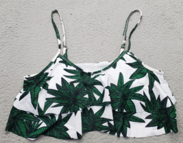 Gabrielle-Aug Swim Top Women 12 Multi Leaf Print Underwire Bra Adjustabl... - $18.41