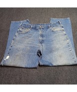 Carhartt Jeans Men 40x32 Blue Relaxed Fit Straight Leg High Rise Denim B... - £21.76 GBP