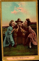 The Army -BETWEEN Two Fires -Vintage Military Postcard Cir. 1908 Bk C - £3.11 GBP