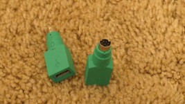 2 x Genuine  Microsoft PS/2 Male to USB Female Adapter Converter - $8.06 CAD