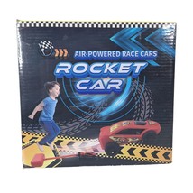 Air Powered Race Cars Rocket Set Launcher Jump Ramp Decals Kids Toy Red Box - $8.60