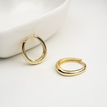 Oval Hoop Earrings, Small Hoop Earrings, Small Hoops, Gold Hoops, Gift For Her - £34.74 GBP