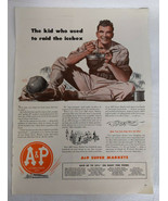 Life Magazine Print Ad 1943 A &amp; P  Supermarkets 14&quot; x 10.5&quot; - £9.34 GBP