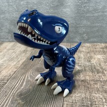 Spin Master Zoomer Chomplingz TIGER TAIL T-Rex Dinosaur Interactive Toy Blue - $12.34