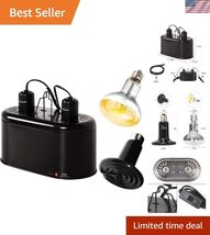 Dual Reptile Light Fixture, Reptile Heat Lamp Combo Pack Include 100W Fu... - $105.44