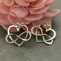 Sterling Silver Infinity Heart Pendant 18x16mm - €12,66 EUR