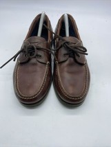 Dockers Boat Shoes Mens 10M Castaway Raisin Brown Leather Comfort Low 90-1449 - £20.18 GBP