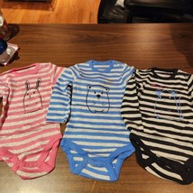 NEW 3-Pack Newborn bodysuits with snaps at bottoms, CoolClub lot of 3 - £7.67 GBP