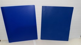 C-Line Two-Pocket Blue Plastic Folders  Poly Portfolios Lot of 2 - $5.99