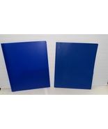 C-Line Two-Pocket Blue Plastic Folders  Poly Portfolios Lot of 2 - $5.99