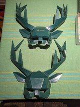 2 Jagermeister Green Antler Stag Masks with Elastic Straps Great for Hal... - $23.21