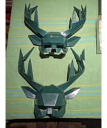 2 Jagermeister Green Antler Stag Masks with Elastic Straps Great for Hal... - £18.48 GBP