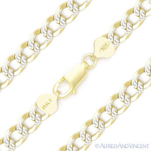 7.8mm Cuban Curb Sterling Silver 14k Yellow Gold-Plated Mens Link Chain Bracelet - £46.00 GBP+