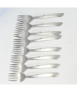 Wallace Ballet Salad Forks 6 1/8&quot; Stainless Lot of 8 - £30.83 GBP