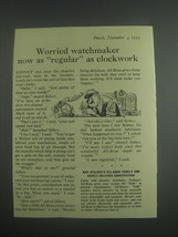 1953 Kellogg&#39;s All-Bran Cereal Ad - Worried watchmaker now as regular - £14.78 GBP