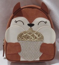 Bath &amp; Body Works SQUIRREL empty cosmetic bag with faux leather velveteen-like - £24.64 GBP