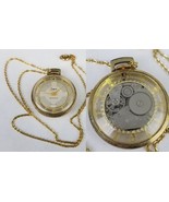 Vintage Sheffield Pocket Watch Pendant Clear Case See Through Skeleton S... - $46.23 CAD