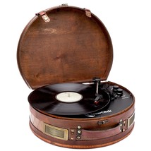 Vintage Suitcase Turntable With Bluetooth &amp; Usb - Classic Wooden Retro S... - £136.68 GBP