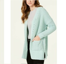 Style&amp;Co Womens Petite Size PS Mint Chenille Open Front Cardigan Sweater... - £16.34 GBP