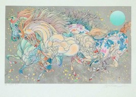 Guillaume Azoulay Stardust Silver Leaf Serigraph on Paper Signed &amp; Numbered - £377.58 GBP