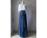 Dusty blue chiffon skirt sash 1 thumb155 crop