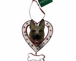 Kurt Adler German Shepherd in Paw Print Heart Hanging Christmas Ornament... - $9.85