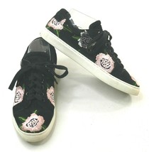 Rebecca Minkoff Black Bleecker Floral Embroidered Sneaker Womens Size 9.5 - £40.08 GBP