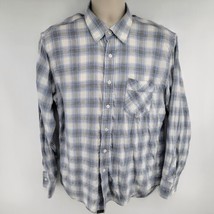 Billy Reid Plaid Long Sleeve Button Men&#39;s Shirt Size L Standard Cut - £19.74 GBP