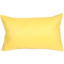 Sunbrella Buttercup Yellow 12x19 Outdoor Pillow, with Polyfill Insert - £39.50 GBP