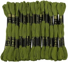 Anchor Threads Stranded Cotton Thread Cross Stitch Sewing Hand Embroidery Green - £9.97 GBP