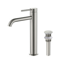 COMBO: Circular Single Lavatory Faucet KBF1009BN + Pop-up Drain/Waste KP... - £120.74 GBP
