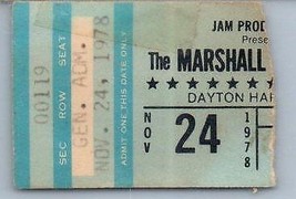 Vintage Marshall Tucker Bande Ticket Stub Novembre 24 1978 Dayton Ohio - $51.41