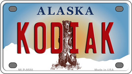 Kodiak Alaska State Novelty Mini Metal License Plate Tag - $284.59 MXN
