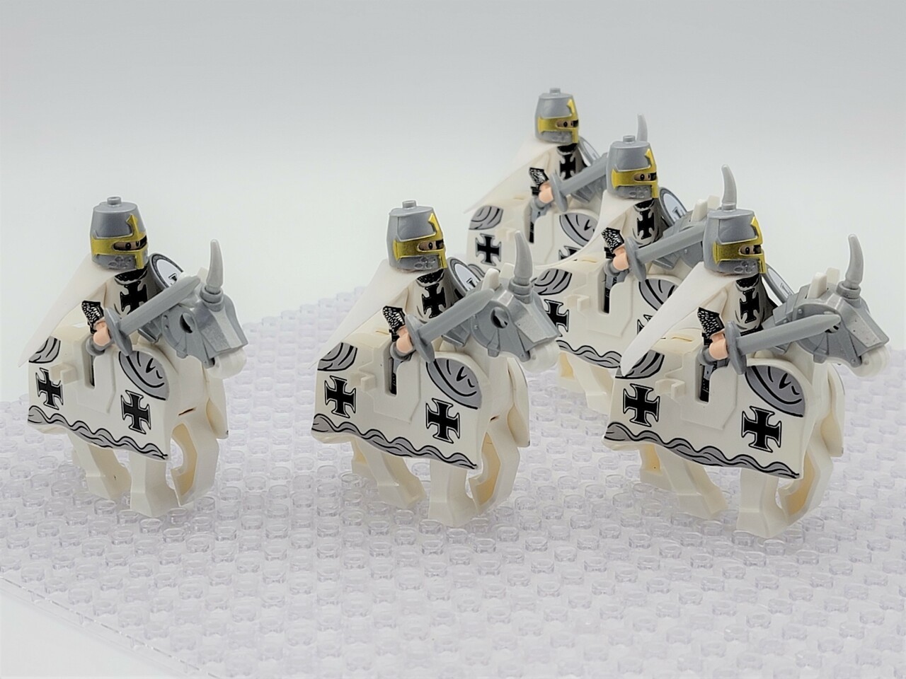 Mounted Teutonic Knights The Crusader Army 10pcs Minifigures Building Toy